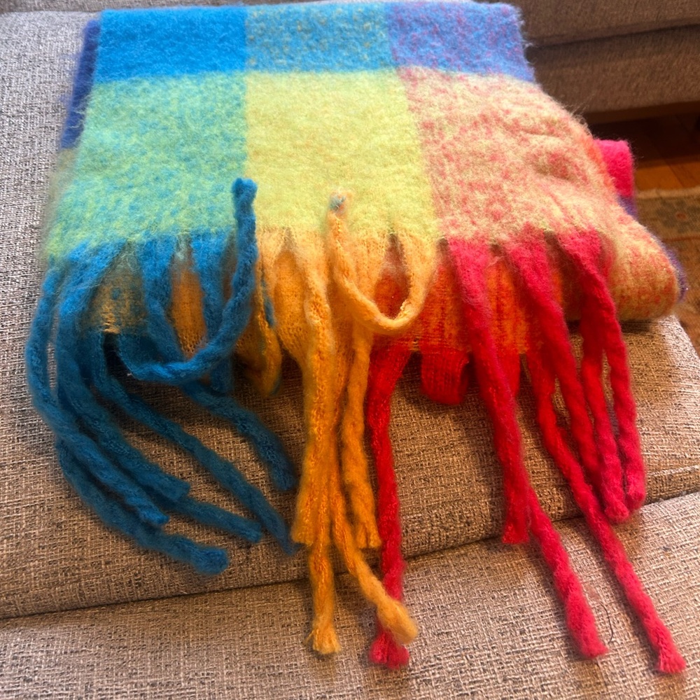 Simons Multicolor Plaid Scarf